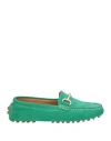 Baldinini Woman Loafers Emerald Green Size 6 Leather