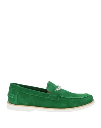 Baldinini Woman Loafers Emerald Green Size 8 Leather