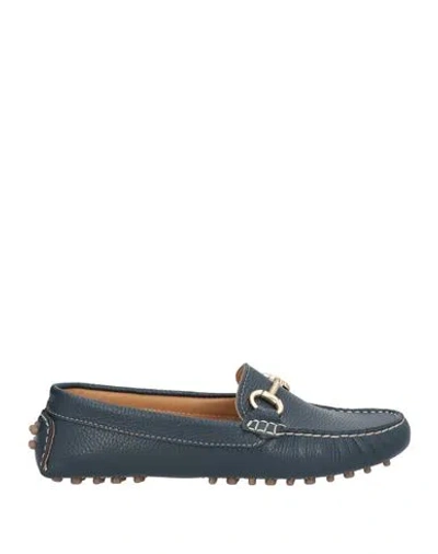 Baldinini Woman Loafers Midnight Blue Size 6 Leather
