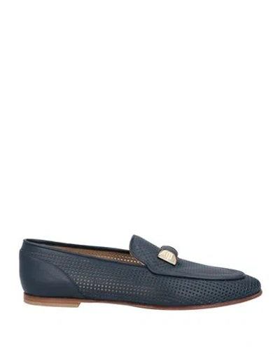 Baldinini Woman Loafers Navy Size 10.5 Leather