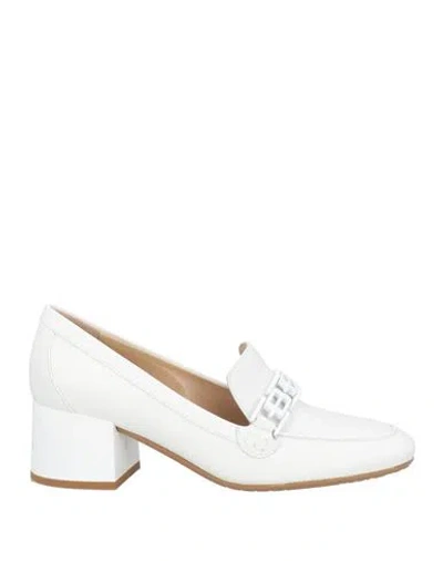 Baldinini Woman Loafers White Size 6 Calfskin