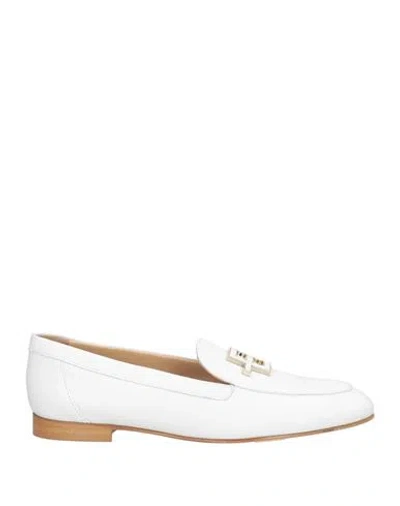 Baldinini Woman Loafers White Size 7 Leather