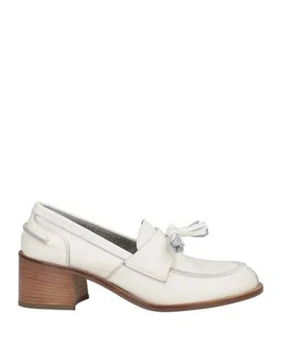 Baldinini Woman Loafers White Size 11 Soft Leather