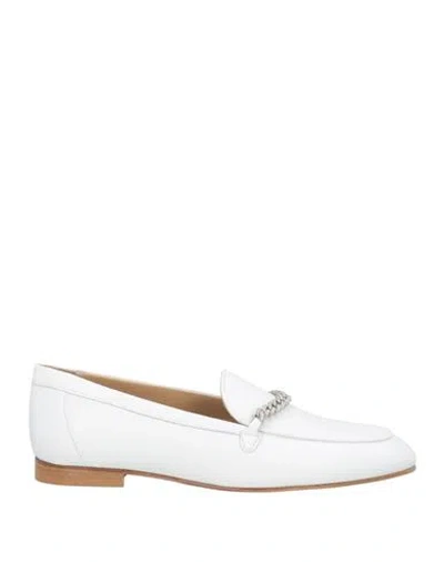 Baldinini Woman Loafers White Size 8 Leather