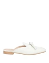Baldinini Woman Mules & Clogs White Size 8 Soft Leather