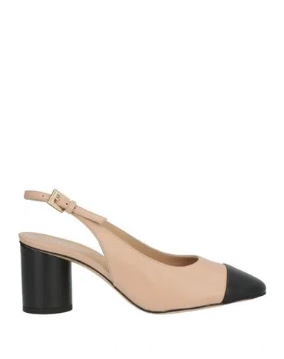 Baldinini Woman Pumps Beige Size 7.5 Calfskin In Brown