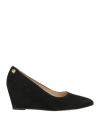 Baldinini Woman Pumps Black Size 6 Leather In Black