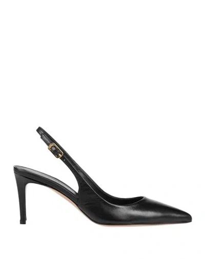 Baldinini Woman Pumps Black Size 6 Soft Leather In Black