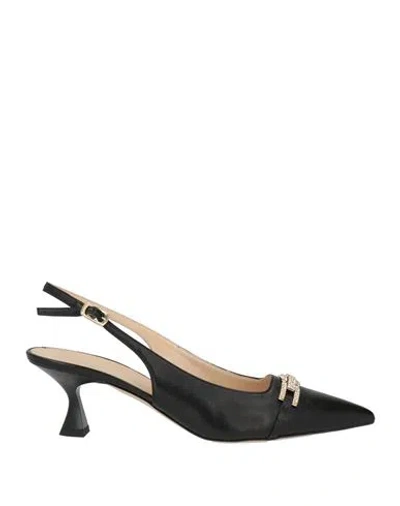 Baldinini Woman Pumps Black Size 8 Leather