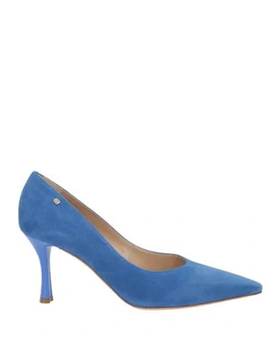 Baldinini Woman Pumps Blue Size 8 Leather