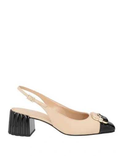 Baldinini Woman Pumps Blush Size 5 Leather In Neutral