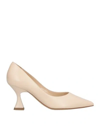 Baldinini Woman Pumps Blush Size 6 Leather In Neutral