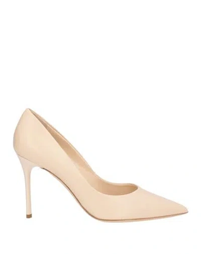 Baldinini Woman Pumps Blush Size 9 Leather In Neutral