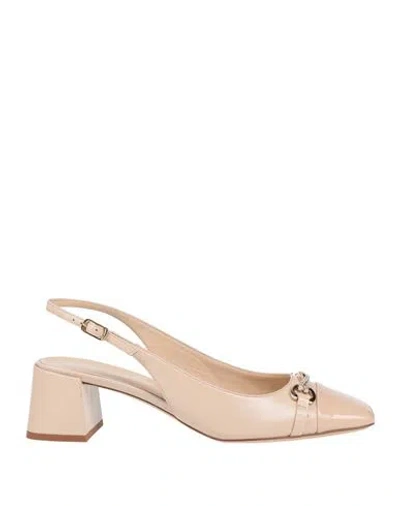 Baldinini Woman Pumps Blush Size 9 Leather In Neutral
