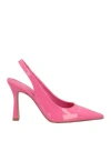 Baldinini Woman Pumps Fuchsia Size 11 Soft Leather In Pink
