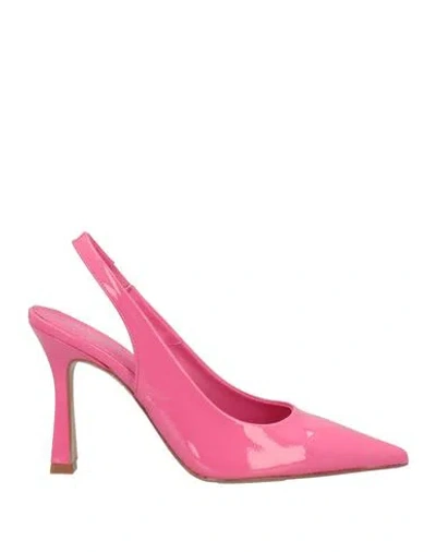 Baldinini Woman Pumps Fuchsia Size 11 Soft Leather In Pink