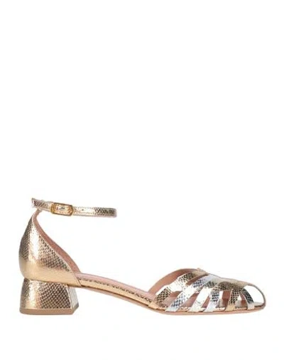 Baldinini Woman Pumps Gold Size 9 Leather