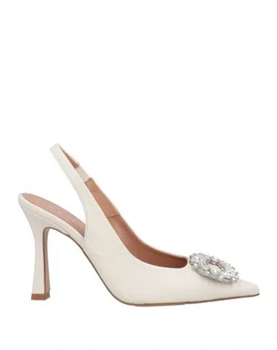 Baldinini Woman Pumps Ivory Size 11 Soft Leather In White