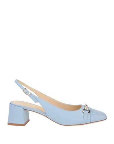 Baldinini Woman Pumps Light Blue Size 8 Leather