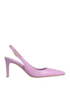 Baldinini Woman Pumps Light Purple Size 11 Soft Leather