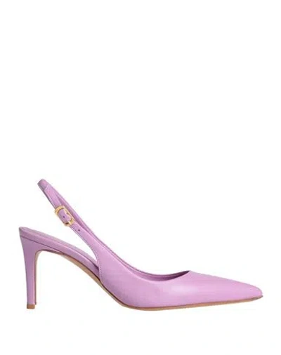 Baldinini Woman Pumps Light Purple Size 11 Soft Leather