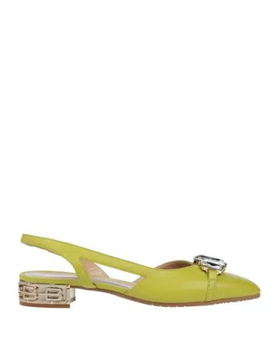 Baldinini Woman Pumps Lime Green Size 8 Leather