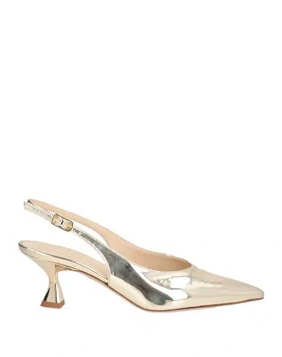 Baldinini Woman Pumps Platinum Size 6 Leather In Brown
