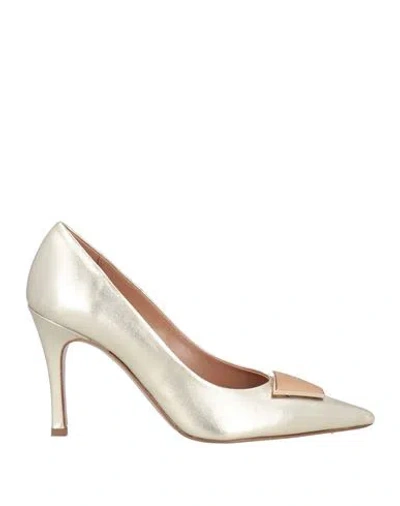 Baldinini Woman Pumps Platinum Size 7 Leather In Grey
