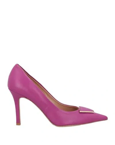 Baldinini Woman Pumps Purple Size 6 Soft Leather