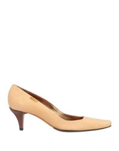 Baldinini Woman Pumps Sand Size 6.5 Soft Leather In Beige