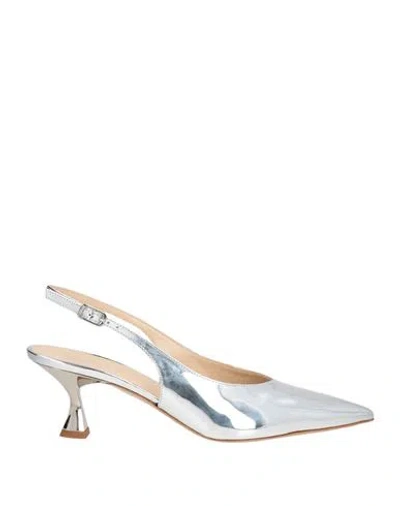 Baldinini Woman Pumps Silver Size 8 Leather