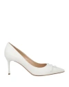 Baldinini Woman Pumps White Size 11 Calfskin In White