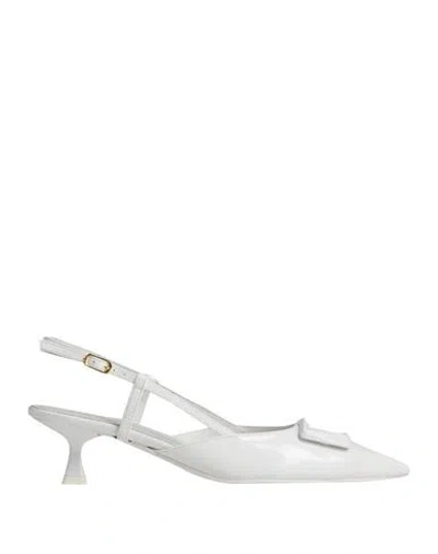 Baldinini Woman Pumps White Size 11 Soft Leather