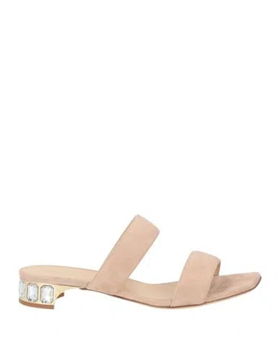 Baldinini Woman Sandals Beige Size 8 Leather