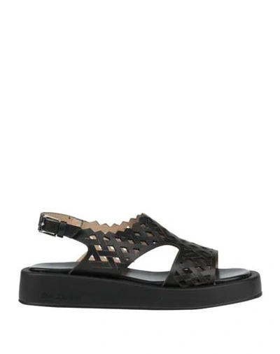 Baldinini Woman Sandals Black Size 10 Leather
