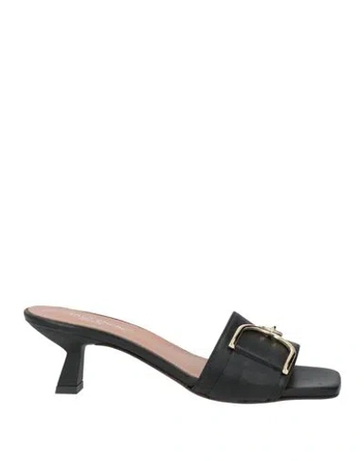 Baldinini Woman Sandals Black Size 5 Leather