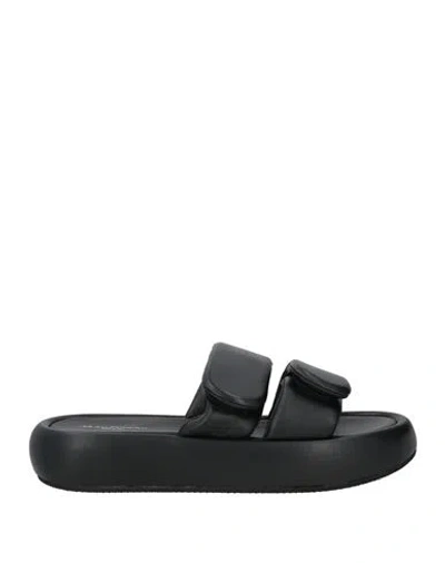 Baldinini Woman Sandals Black Size 6 Leather