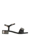 Baldinini Woman Sandals Black Size 6 Leather