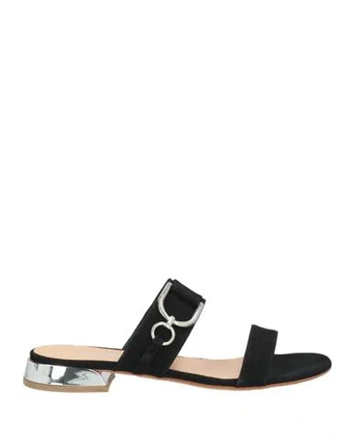 Baldinini Woman Sandals Black Size 6 Leather