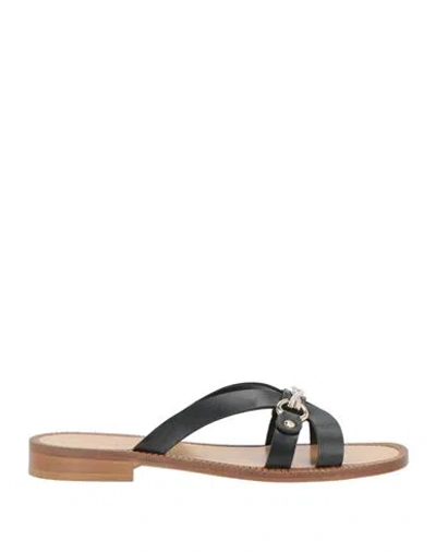 Baldinini Woman Sandals Black Size 6 Leather