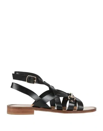 Baldinini Woman Sandals Black Size 6 Leather