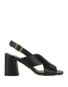 Baldinini Woman Sandals Black Size 7 Leather In Black