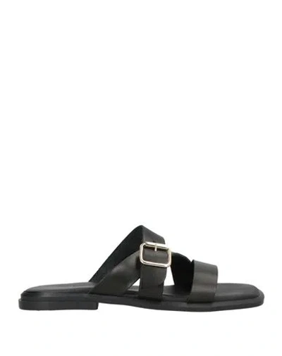 Baldinini Woman Sandals Black Size 7 Leather