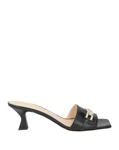 Baldinini Woman Sandals Black Size 7 Leather