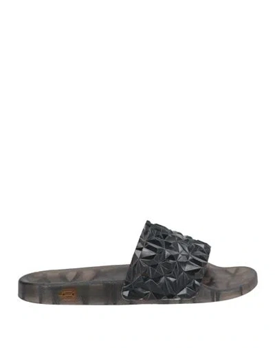 Baldinini Woman Sandals Black Size 7 Pvc - Polyvinyl Chloride In Black