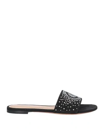 Baldinini Woman Sandals Black Size 8 Leather
