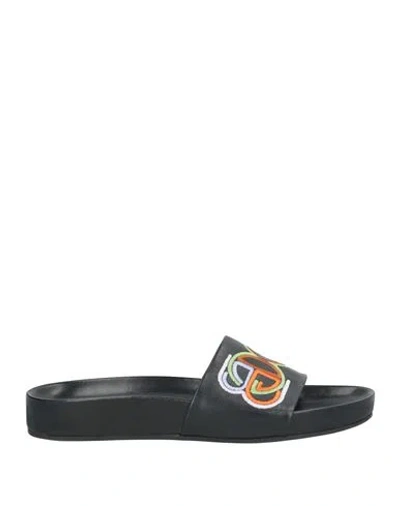 Baldinini Woman Sandals Black Size 8 Leather
