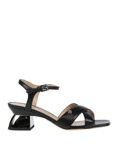 Baldinini Woman Sandals Black Size 8 Leather