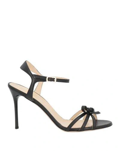 Baldinini Woman Sandals Black Size 8 Leather