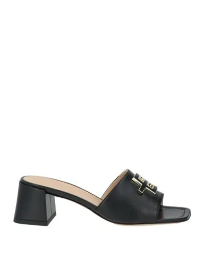 Baldinini Woman Sandals Black Size 9.5 Calfskin